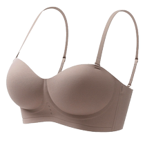 Catman Seamless Underwear Womens Summer Thin Small Breast Push-Up Bra 2024 New Hot Style Anti-Sagging and Secondary Breast Reduction
