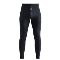 Catman Mens Thickened Velvet Warm Pants Containing Wool Silk Knee Guard Pants Heated Long Autumn Pants Bottoming Cotton Pants Underpants