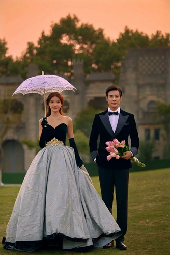 Тема фильма «Студия тема свадебного хвоста» Фотография роскошная лесная романтическая трубка топ -пара