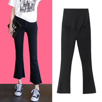 Pregnant Woman Pants Spring Fall Fashion style Pregnant Woman Jeans Hair Side Horn Pants Autumn Dress Outside Wearing 90% Pants Long Pants