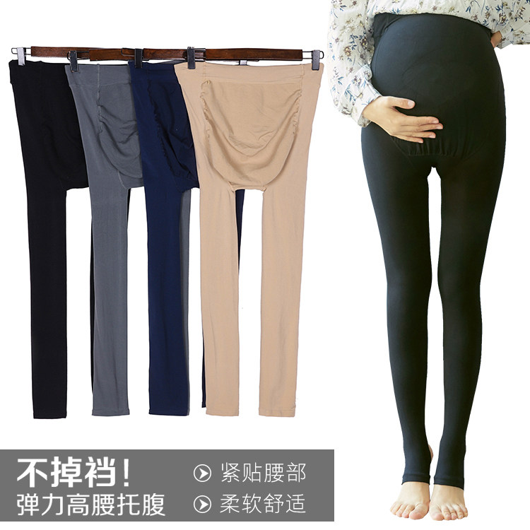 Maternity tights with feet stockings Spring and autumn inner tights inner tights with thin abdominal socks Autumn tights with abdominal tights