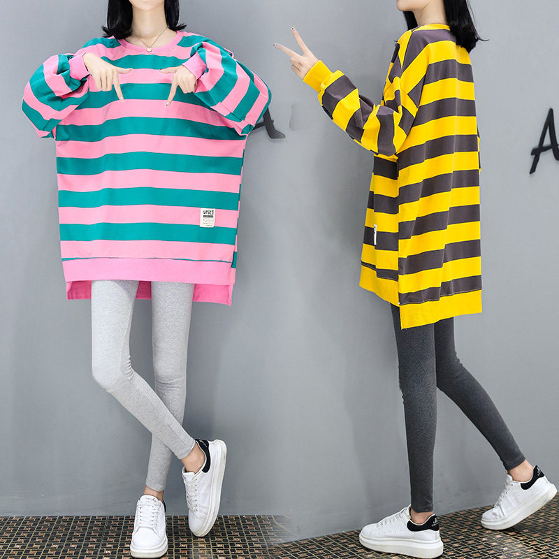 Maternity Autumn Spring Wear Suit Fashion New Net Red Dress Two-Piece Spring and Autumn Maternity T-Shirt