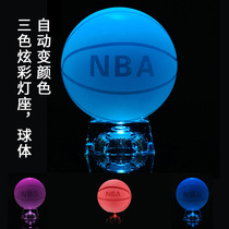 Crystal basketball football ornaments lettering custom DIY send boys friends classmates brothers birthday gift ideas