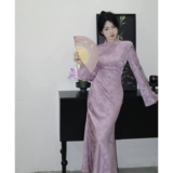 Дизайнерское весеннее ципао, 2024 года, китайский стиль