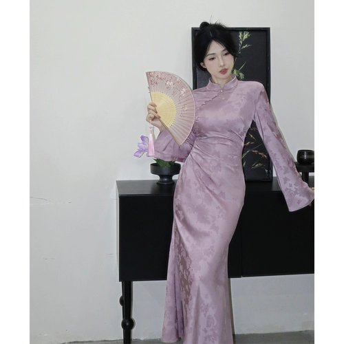 Дизайнерское весеннее ципао, 2024 года, китайский стиль