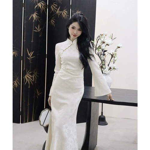 Дизайнерское весеннее ципао, 2024 года, китайский стиль