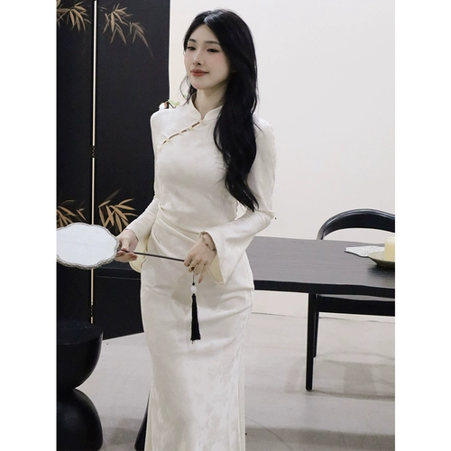 Дизайнерское весеннее ципао, 2024 года, китайский стиль