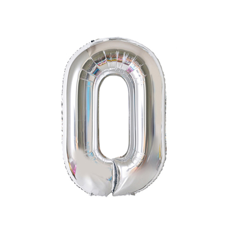 Chocolate Color & 32 Inch Us Digital Silver 032 inch aluminum foil number Gold Silver Black Gradients Optional Wedding marry arrangement 0 reach No.9 code Optional Aluminum film balloon
