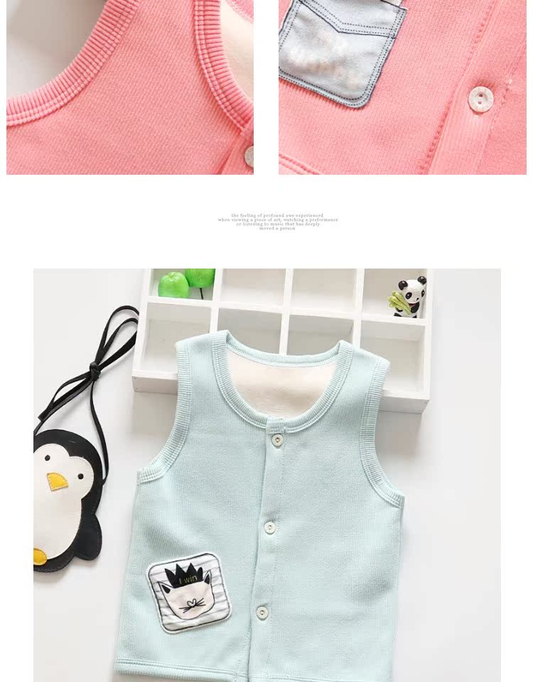 Mùa thu và mùa đông quần áo trẻ em ấm áp dày bé trai và bé gái cộng với áo len nhung khóa dưới vest shop thời trang trẻ em