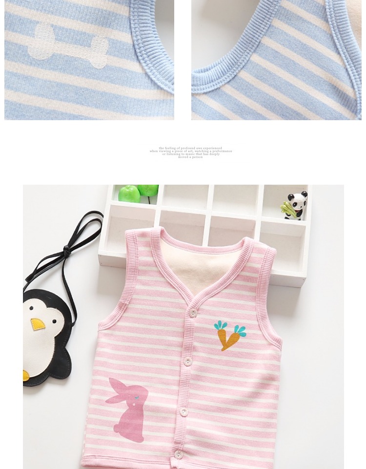 Áo ấm trẻ em vest vest cotton cộng với nhung dày trẻ em bé áo ấm vai nam mùa đông nữ - Áo ghi lê ao gile cho be so sinh