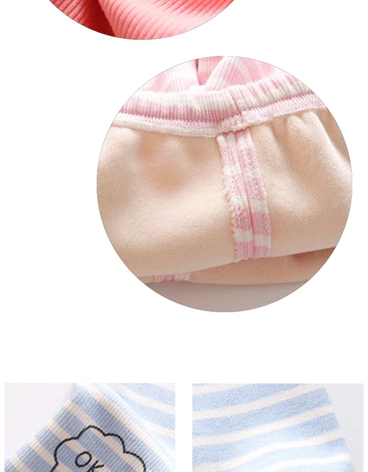Quần len bé trai và bé gái quần ấm cộng với nhung dày trẻ em mặc quần cotton đáy quần len lông cừu quần bò rộng bé trai