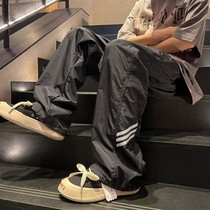 American functional assault pants mens summer thin quick-drying wide-leg casual trousers high street handsome loose straight pants