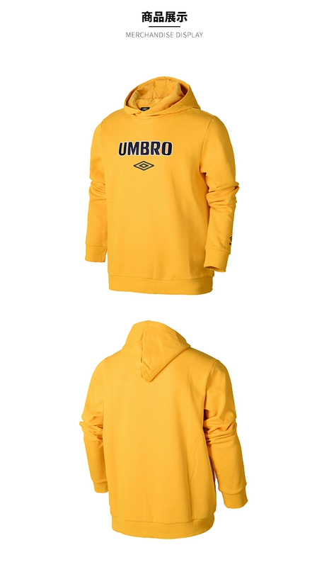 Umbro Umbro mùa xuân và mùa thu mới logo nam đơn giản hoang dã cộng với áo len thể thao giản dị trùm đầu - Thể thao lông cừu / jumper