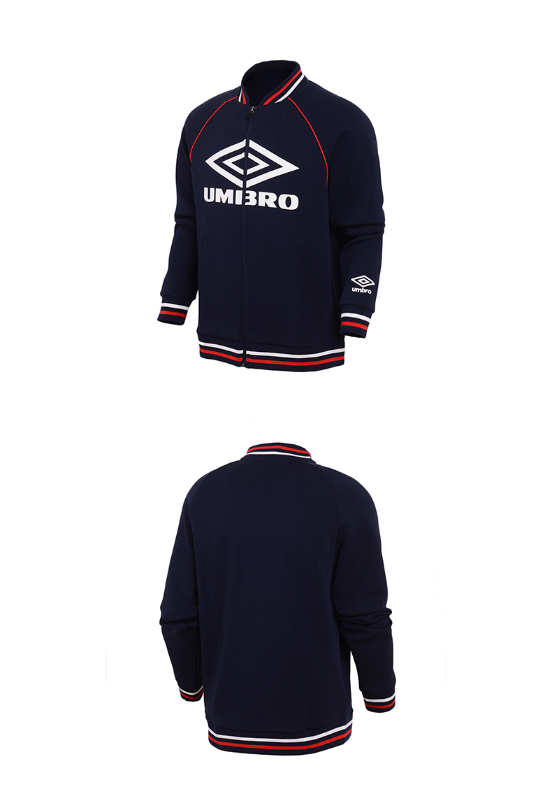 Áo khoác UMBRO 2019 mùa xuân mới cho nam áo len cardigan cổ áo bóng chày thể thao UI999AP2499 - Thể thao lông cừu / jumper áo hoodie nữ form rộng