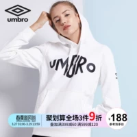 Umbro UMBRO của phụ nữ mùa xuân mới áo hoodie giản dị in áo len đơn giản áo thể thao sinh viên - Thể thao lông cừu / jumper sweater trắng