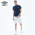 Umbro UMBRO nam thoáng khí áo sơ mi ngắn tay thời trang thoáng khí ve áo giản dị áo thun nam - Áo polo thể thao