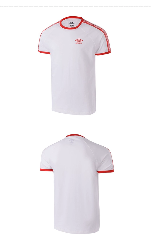 Umbro UMBRO nam thể thao màu sắc cổ áo giản dị cổ tròn xu hướng thời trang áo thun ngắn tay thoáng khí - Áo phông thể thao