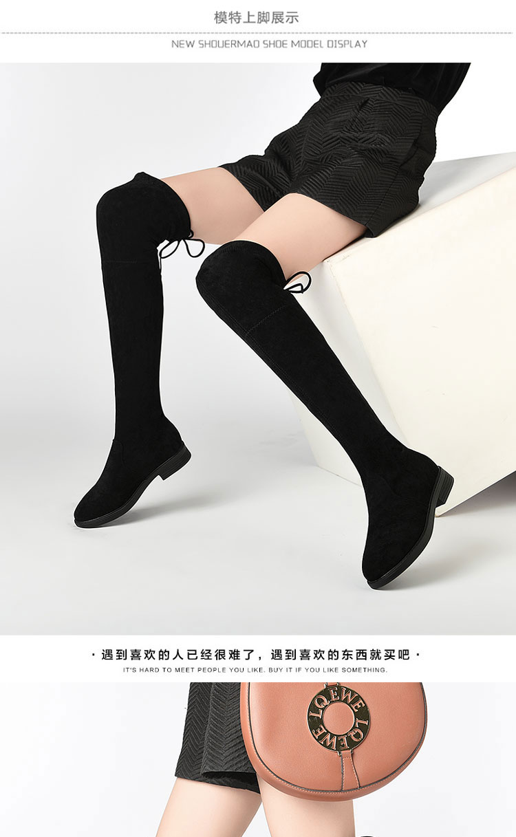 2018 mới qua giày cao đến đầu gối của nữ chelsea boot nữ