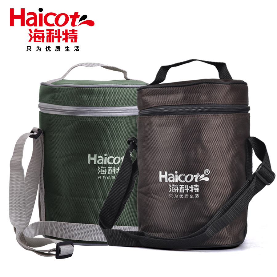 Thickened thermal insulation lunch box bag Bento bag square circular portable rice bag, portable lunch box, canvas thermal insulation bucket bag