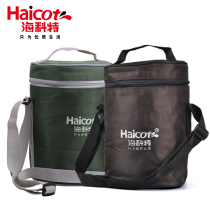 Thickened insulated lunch box bag lunch bag square round shape portable rice bag canvas insulated barrel bag