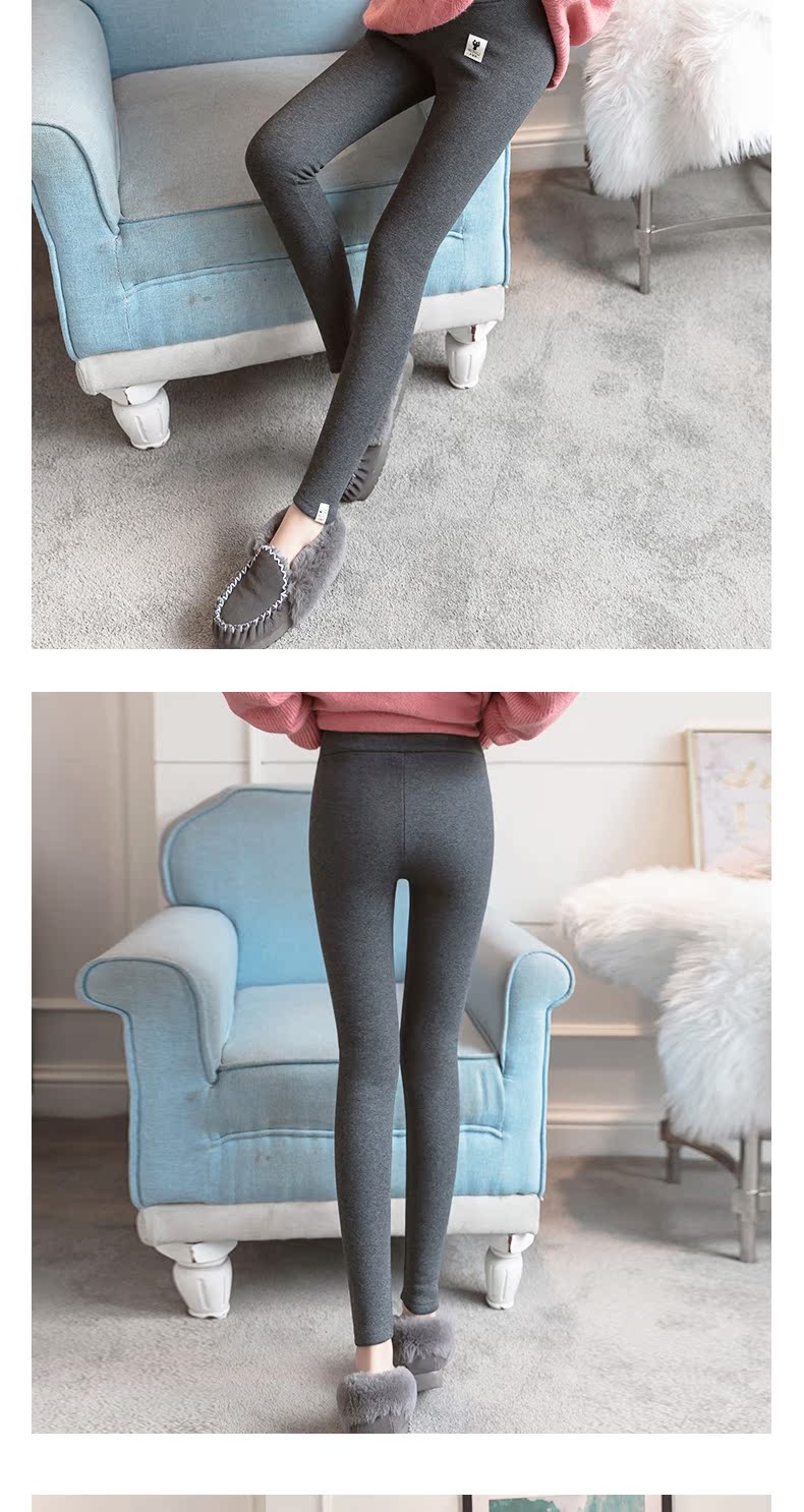 Bà bầu quần legging cộng với quần nhung nhung mùa đông nâng bụng Phụ nữ mang thai quần nữ quần mùa thu và mùa đông mặc quần dài mùa đông quần đùi bầu