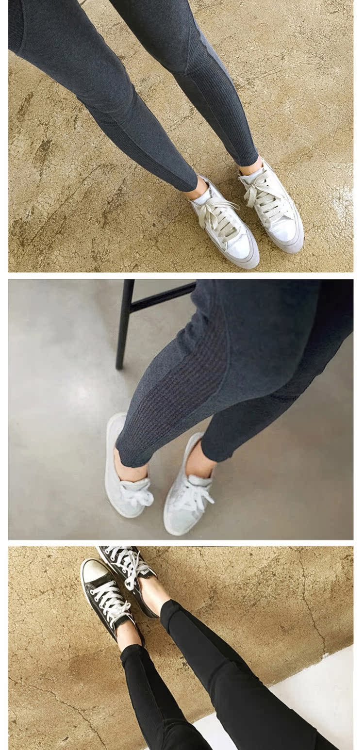 Quần bà bầu xuân hè 2018 Quần legging bà bầu mới cộng với quần nhung dày nâng bụng mặc quần thu đông quần yếm bầu