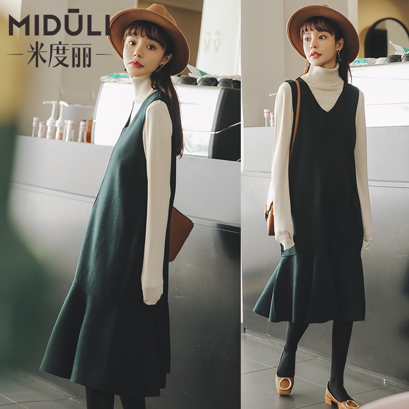 Maternity Autumn Suit Fashion Maternity Dress Spring and Autumn 2021 New Skirt Autumn Winter Winter Winter Spring Dress