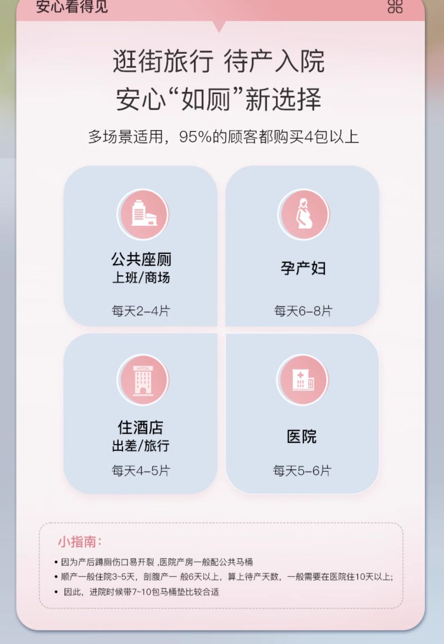 【天猫U先】米度丽一次性马桶垫产妇月子专用旅行加厚防水12片装 — 4