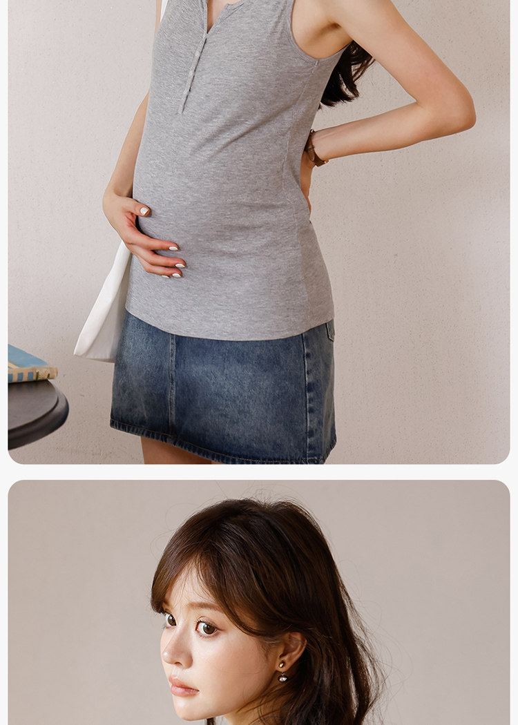 哺乳背心吊带免穿文胸夏季薄款可外穿产后孕妇带胸垫专用喂奶上衣 — 26