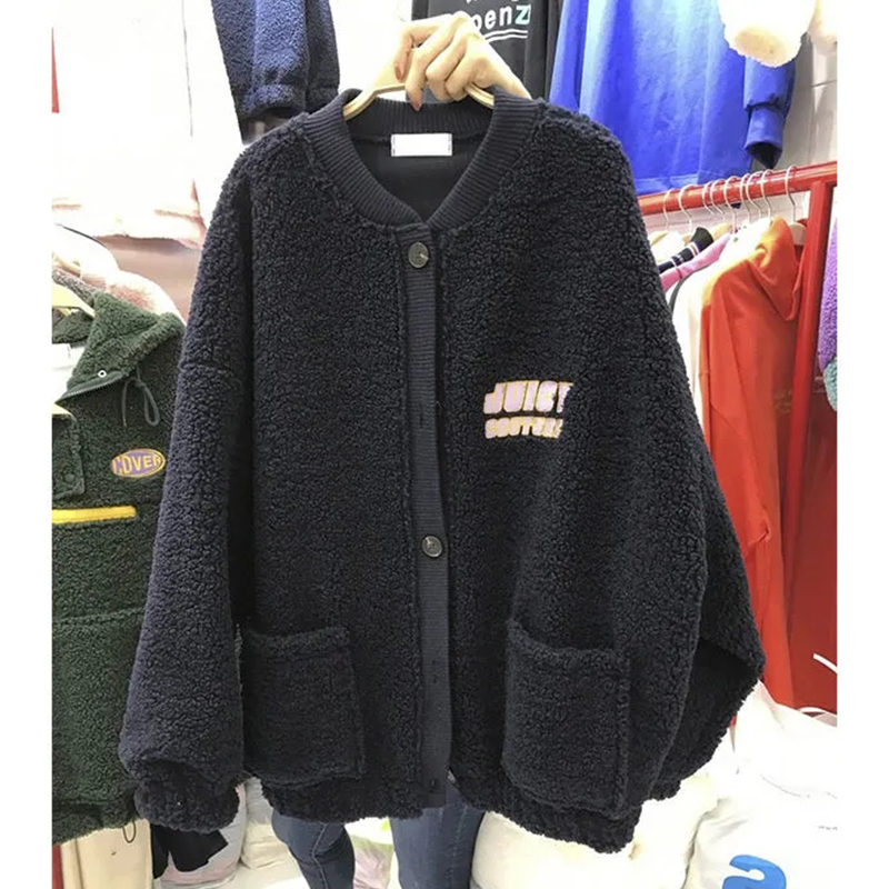 Official real price cashmere 100% polyester 2020 winter heavy cardigan coat letter sweater