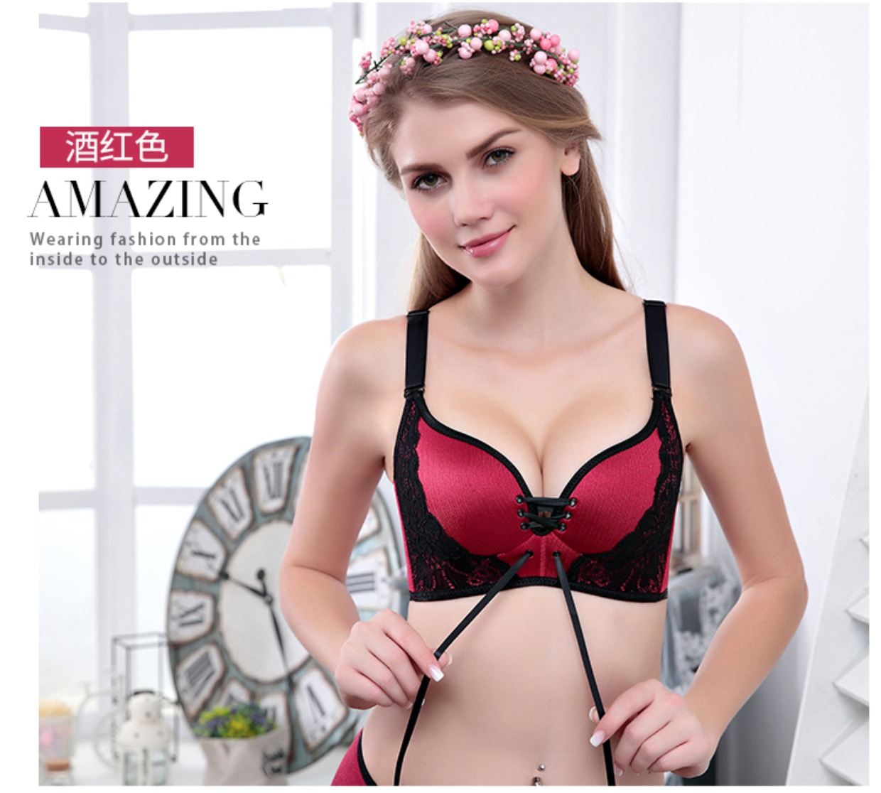 Áo ngực bốn ngực không có vành tụ tập để nhận áo ngực MM chất béo sữa mùa hè ngực lớn khoe ngực nhỏ đồ lót nữ cỡ lớn đồ lót big size cho người béo