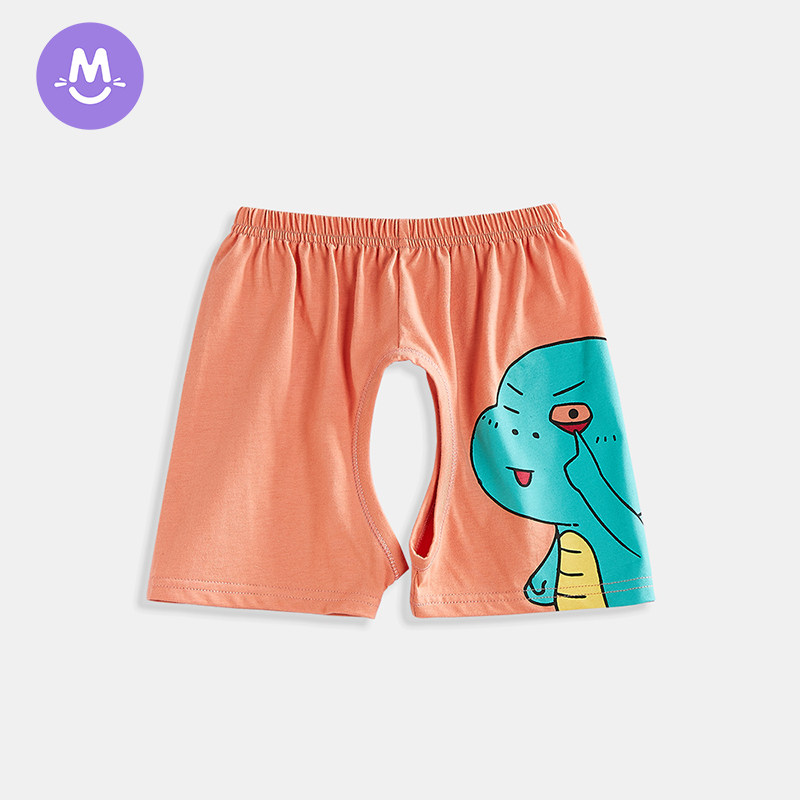 (Clearance)Summer cotton shorts wear thin open crotch five-point pants baby children's pants boys and children
