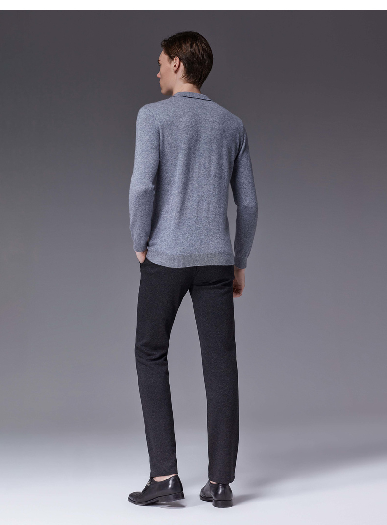 Áo len cashmere Jinba 2018 Casual dành cho nam Kiểu mới Áo choàng cổ cao thời trang Xuân hàng đầu HYEL3399 - Áo len Cashmere thời trang nam