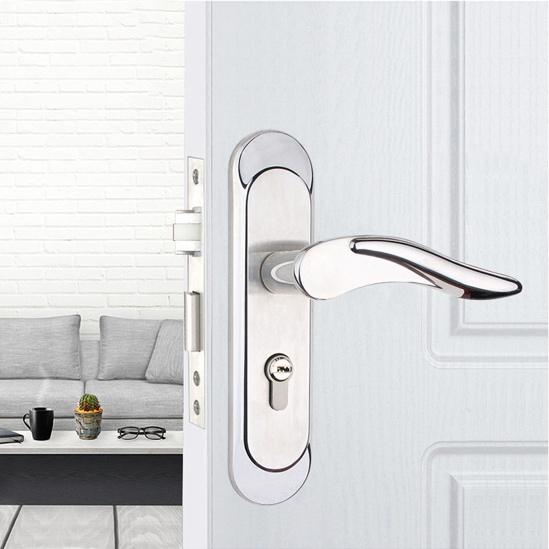 304 stainless steel door lock room bedroom kitchen cosmetic room door and door silent common lock