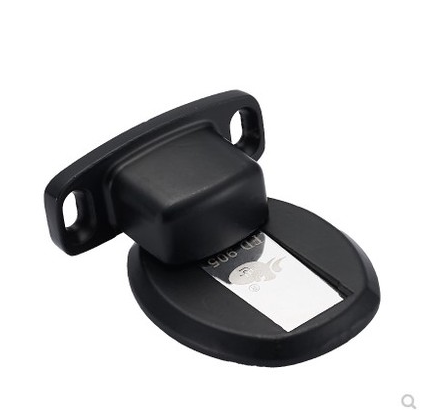 Black ground suction-free punching door suction strong magnetic windproof anti-collision home indoor bedroom touch invisible door suction