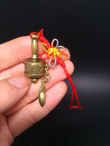 Tibetan Ancestral Wares Items Green Bronze Color Six Words True Words Hand-shaking Transwarp Wheel Transvia Barrel Special Price