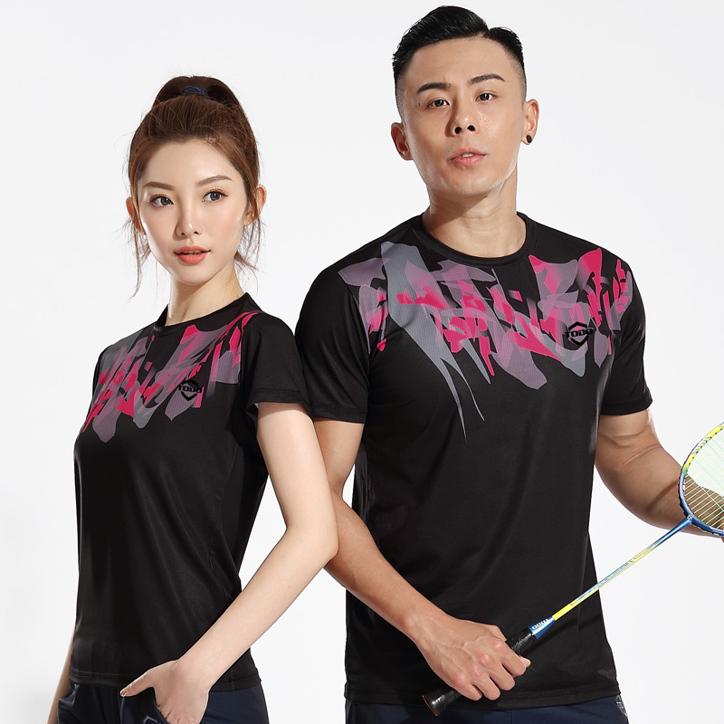 Tang Shield summer badminton suit table tennis clothes men and women speed dry and breathable half sleeve short sleeve match team uniforms