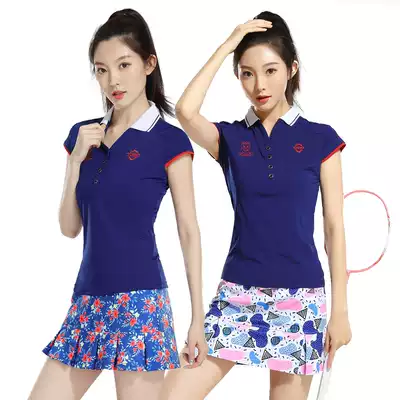 Tang Dun TODO new quick-drying badminton suit suit women's Jersey summer lapel short sleeve tennis sportswear skirt