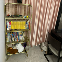 Creative living room bay window corner Iron book shelf landing narrow low standing cabinet Net red light luxury children picture book four-story shelf