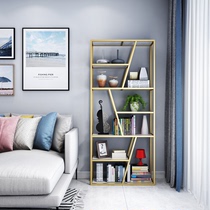Art bookshelf class storage floor living room Nordic shelf bedroom iron creative light luxury style partition Book Corner