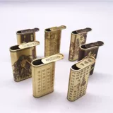 Медный резной портсигар ручной работы, медная портативная латунная банка для хранения, увеличенная толщина