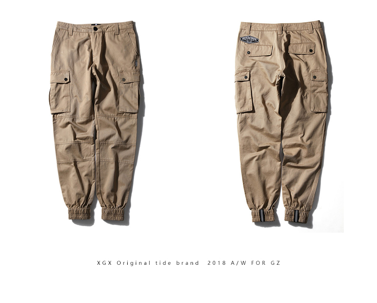 Tide thương hiệu quần ống rộng chân giản dị Yu Wenle quần đa dụng cụ quần Slim Harlan chân quần nam phiên bản Hàn Quốc của xu hướng quần giữ nhiệt nam