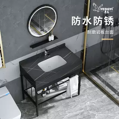 Household washbasin column basin stainless steel bracket floor-standing wash basin balcony dressing room integrated wash basin