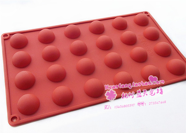 xj277 Silicone Mould Baking Mould Chocolate Mould Small semi - round die resistant to high temperature