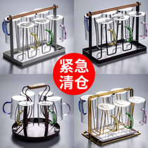 Water Glass Shelf Containing shelf Home with tray Inverted Hanging Rack Drain Cup Rack Creativity Cup Hung Up Tea Cup