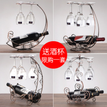 Creative wine rack ornaments household goblet rack upside down wine glass rack European wine rack Wine cabinet decoration shelf