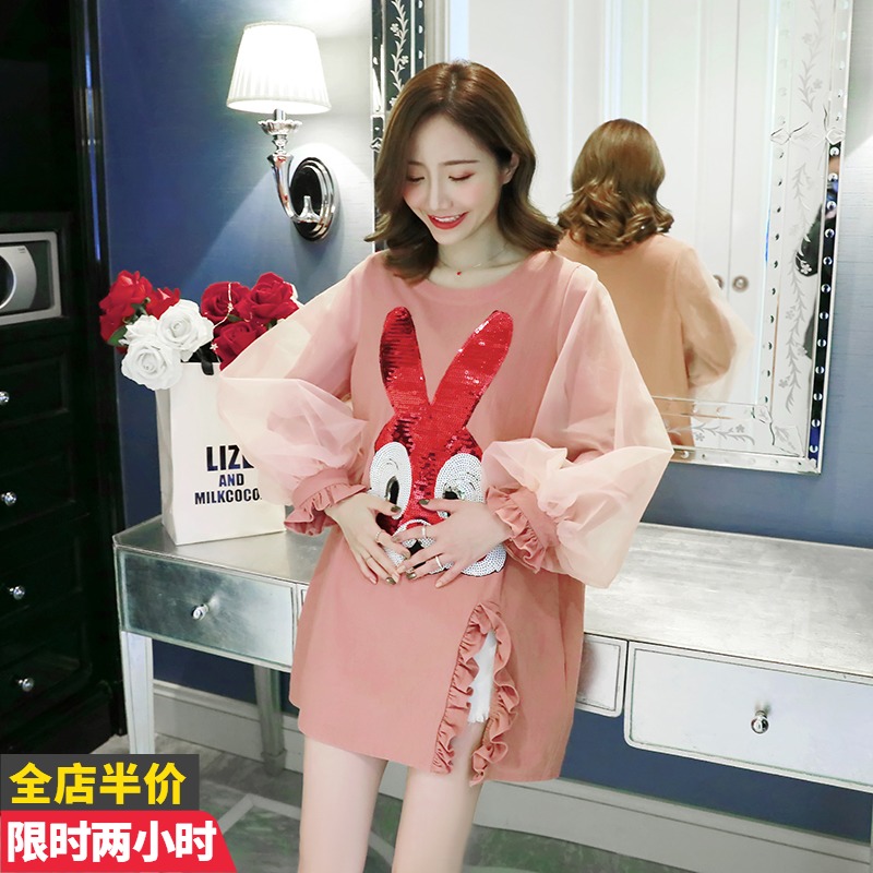 Brand high-end counter discount pregnant women's clothing Spring and Autumn new coat female small defender dress fashion spring dress