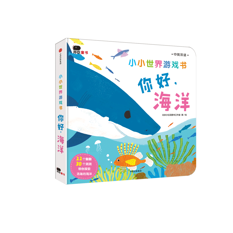 Bongchen Little Red Flower Little World Game Book Hello Ocean's 2-5-year-old intellectual development game book
