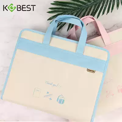 Kangbai organ clip student multi-layer folder a4 test paper storage bag Office file bag 13 grid sorting test paper clip multi-function file bag portable insert information bag multi-card bag hipster