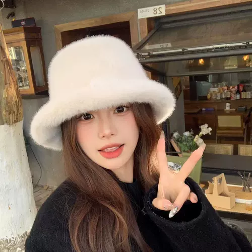 Мао Мао Шляпа Женская Осень и Зимние анти -цветные теплые шляпы северо -восточный горшок Шляпы Защитные ушные шляпы показывают лицо рыбака шляпа плюш